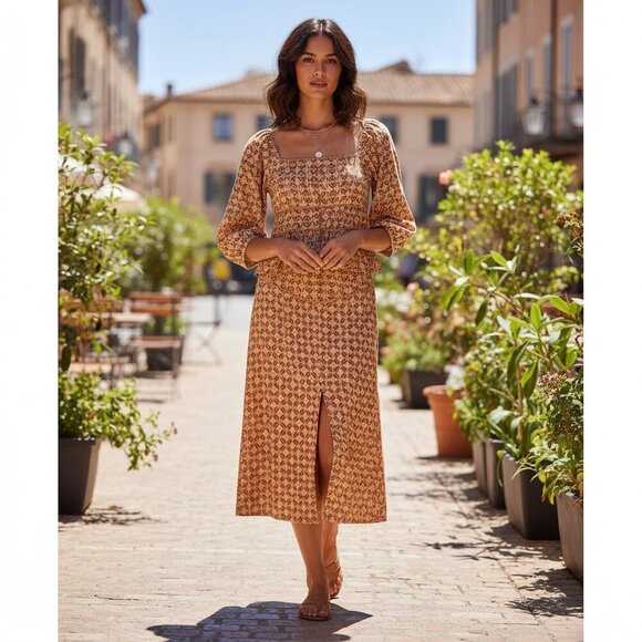 LOST+WANDER Set- Golden Dawn Top+Golden Dawn Midi Skirt - Picture 1 of 11